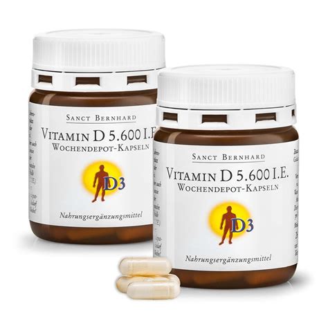 Sanct Bernhard Vitamin D I E Wochendepot Kapseln St Shop