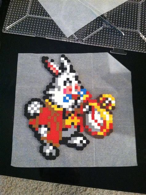 The White Rabbit From Alice In Wonderland Perler Beads By Kat Jones