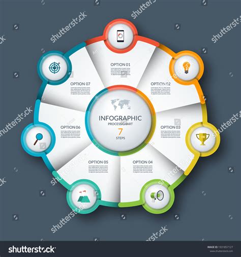 Infographic Circle Process Chart Cycle Diagram Stock Vector Royalty