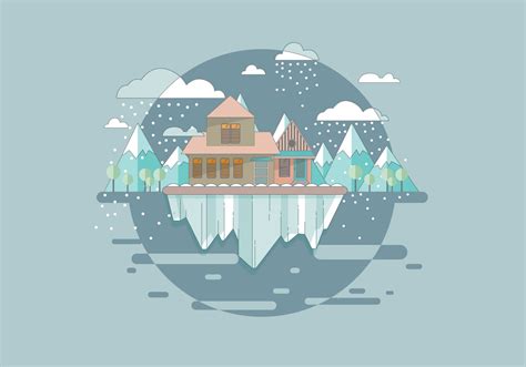 Snowstorm Mountain Vector 144847 Vector Art at Vecteezy