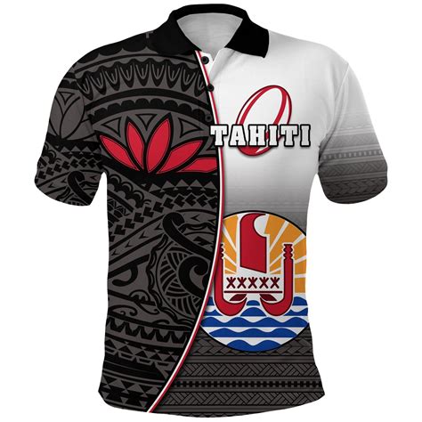 AIO Pride Tahiti Rugby Polo Shirt Impressive Version Black AIO Pride