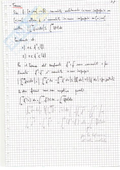 Riassunto Esame Parte Due Di Analisi Matematica Prof Zamboni