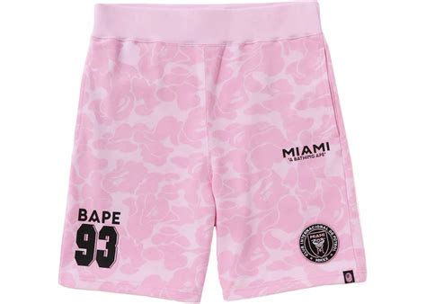 Bape X Inter Miami Cf Sweatshort Pink Men S Fw23 Us