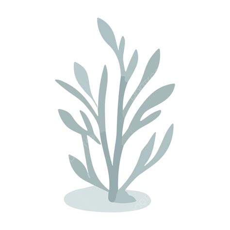 Illustration Of An Isolated Seaweed Icon In A Flat Style Vector Branch