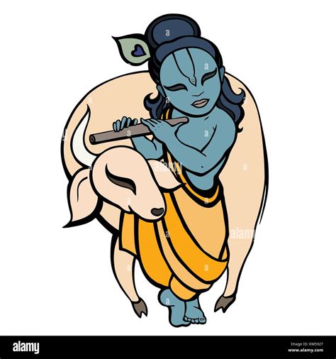 Hindu God Krishna Stock Vector Image And Art Alamy