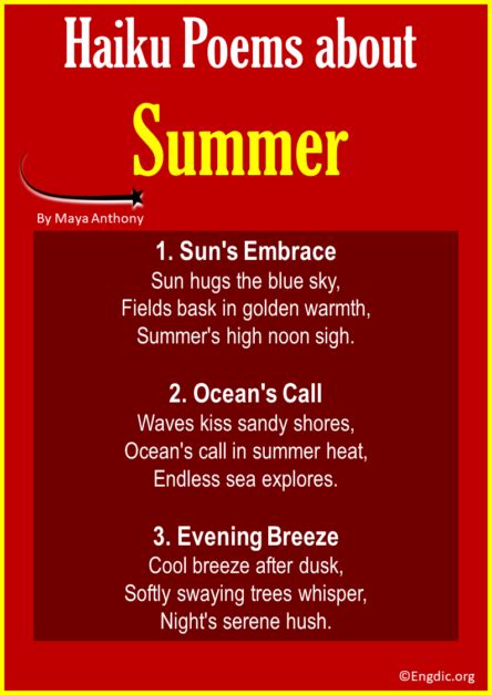 10 Best Haiku Poems About Summer Engdic