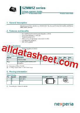 SZMM5Z24VT5G Datasheet PDF Nexperia B V All Rights Reserved