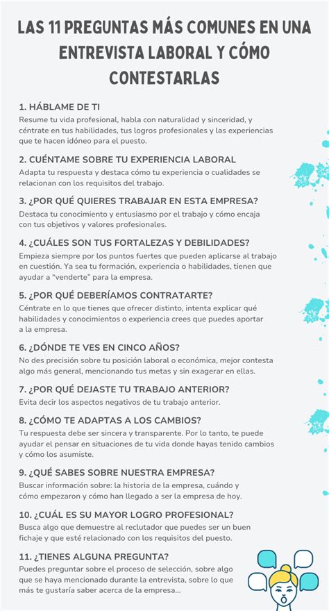 Preguntas Frecuentes En Las Entrevistas De Trabajo Infografia NBKomputer