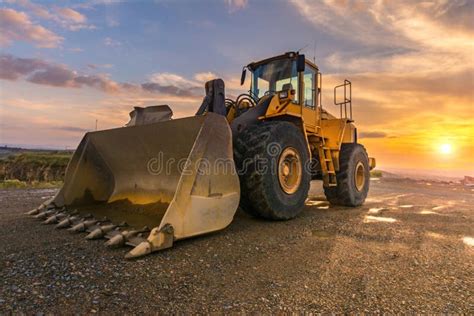 Hydraulic Hammer And Excavator Building A Road Stock Photo Image Of