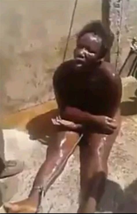 Lady Caught Stealing Handbag Beaten Stripped Unclad By Angry Mob