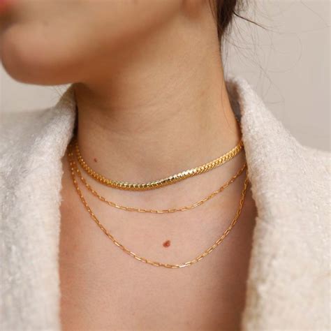 Vanit Boutique Choker Elo Grume Estilo Tran A Dourado Folheado