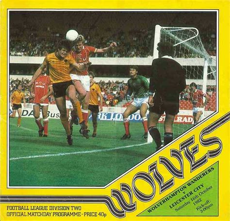 Wolves Leicester City In Oct At Molineux Programme Cover