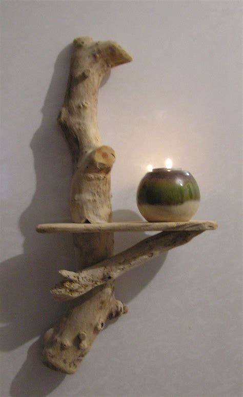 Tall Driftwood Sconce Art Sculpture Nautical Crafts Etsy Uk