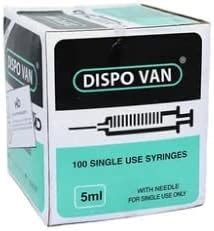 Dispo Van Syringes Ml With Needle For Single Use Only Pack Of