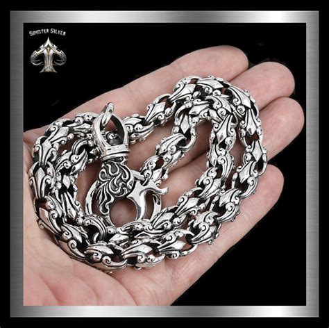 Sterling Silver Biker Wallet Chain Tribal Link – Biker Jewelry Club ...