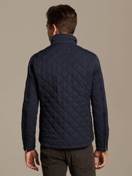 Banana Republic Quilted Jacket In Blue For Men Preppy Navy Lyst