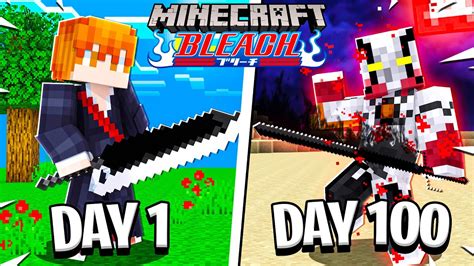 I Survived 100 Days In Minecraft Bleach Mod And Unlocked BANKAI… Here’s ...