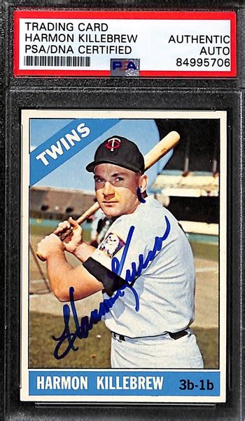 Lot Detail Signed Harmon Killebrew Cards Topps Topps