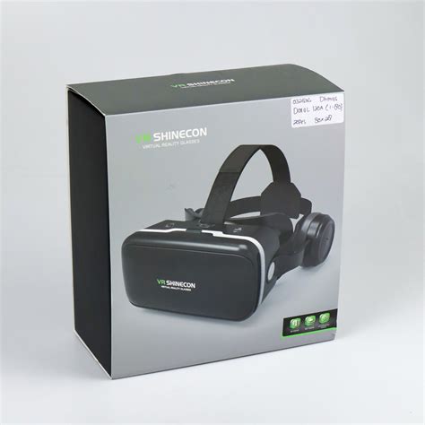 Shinecon Vr Box Virtual Reality Glasses Dengan Headphone Black