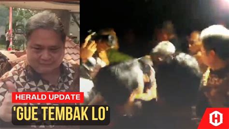 Pengawal Airlangga Ancam Tembak Wartawan Hanya Untuk Buka Jalan Di