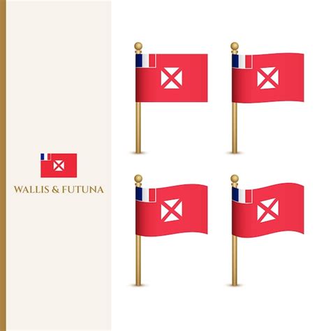 Premium Vector Waving Wallis Futuna Flags 3d Vector Illustration Flag