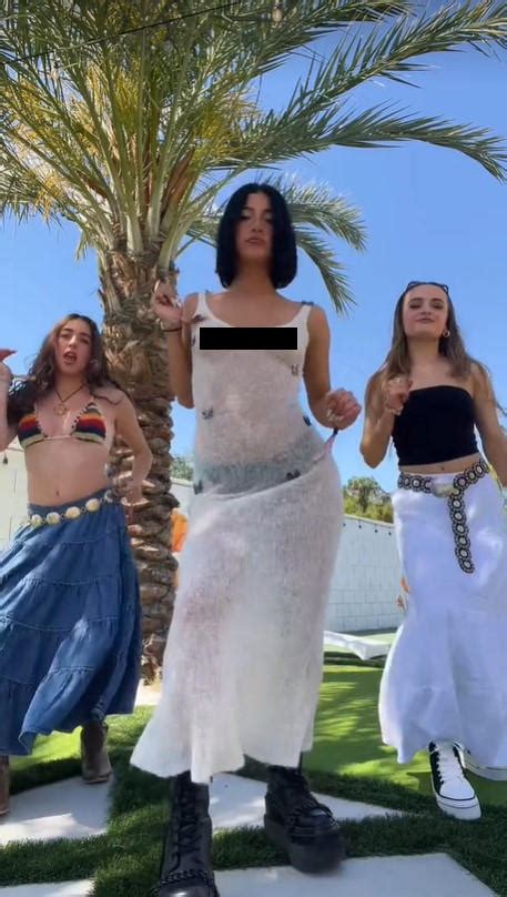 Charli Damelio Coachella Dress Dance Video Censored Screenshot Charli Damelio Coachella