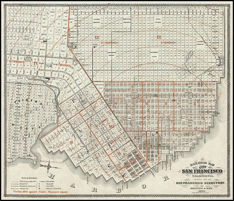 San Francisco California Vintage Railroad Map 1868 Photograph By Carol