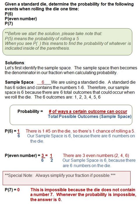 Examples of Probability - Simple Events | Simple probability, Probability, Simple