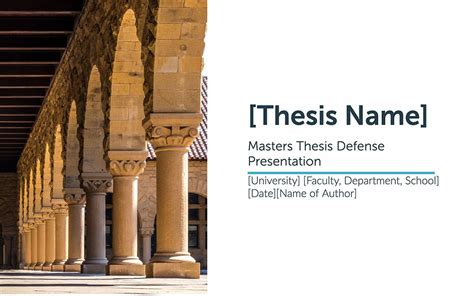 Masters Thesis Defense Presentation Customizable