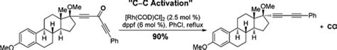 Rh I Catalyzed Decarbonylation Of Diynones Via Cc Activation