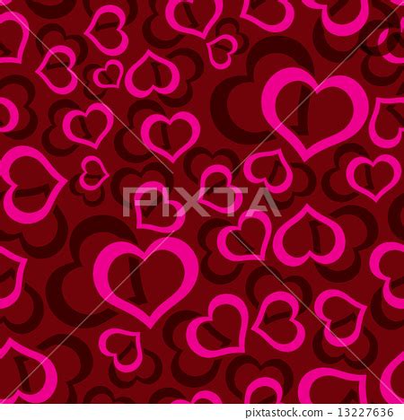 Love Hearts Seamless Red Pattern Eps Stock Illustration