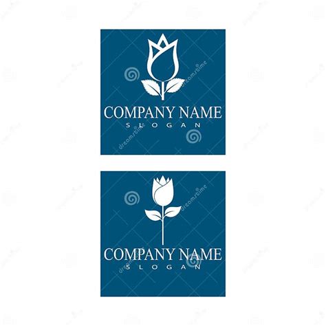 Rose Flower Logo Template Vector Illustration Stock Vector