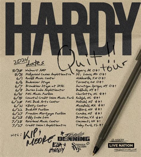 Hardy Announces North American Tour Dates — Heres How To Get Presale Code Tickets Grimy Goods