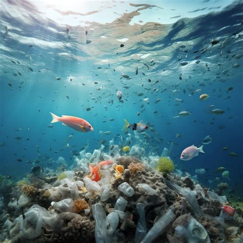 Premium Photo Ocean Plastic Pollution Photo