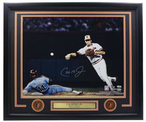 Cal Ripken Jr Signed Orioles 22x27 Custom Framed Photo Fanatics MLB