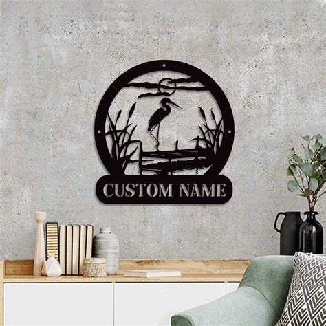 Personalized Herons Metal Sign Custom Heron Wall Art Etsy