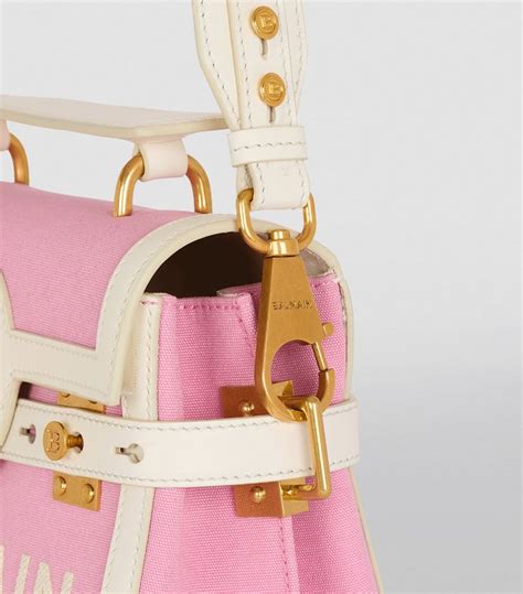 Womens Balmain Pink Canvas B Buzz Shoulder Bag Harrods Uk