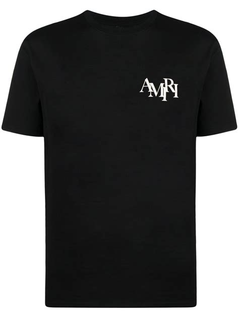 AMIRI Logo Print Cotton T Shirt Farfetch