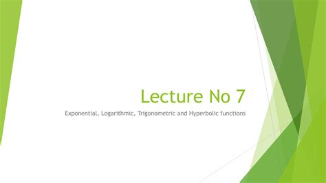 SOLUTION Exponential Logarithmic Trigonometric And Hyperbolic Function