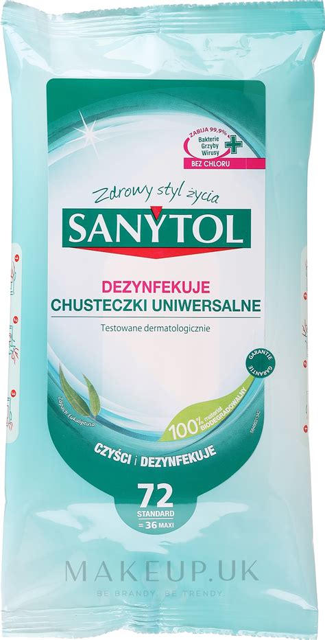 Sanytol Disinfectant Wipes With Eucalyptus Scent 36 Pcs Makeup Uk