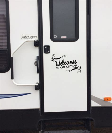 Welcome To Our Camper Quotes Vinyl Wall Decal Stickers for Motorhome RV