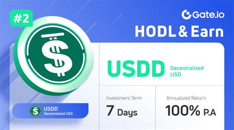 Gate io HODL Earn Lock USDD To Earn 100 APRPhase 2 블록스트리트