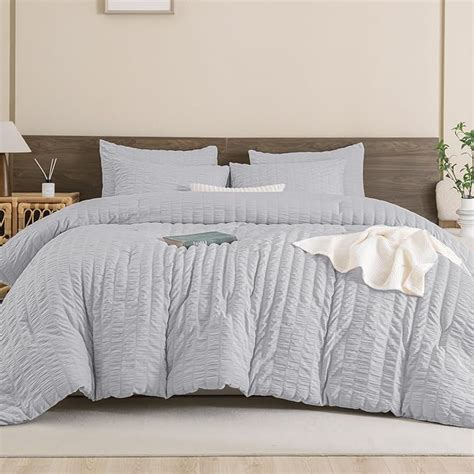 Amazon Andency Light Grey Twin Size Comforter Set 2 Pieces