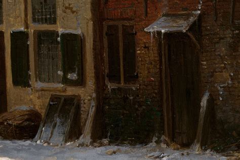 Adrianus Eversen Paintings Prev For Sale Encounter On A Snowy Road