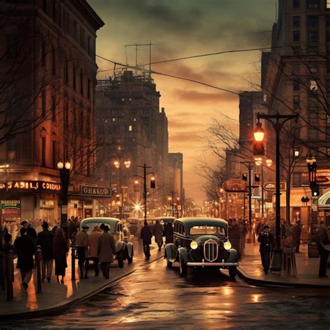 premium ai image sunset  vintage city photo aesthetic