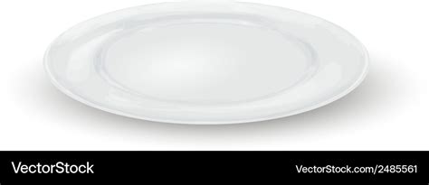 Empty Dinner Plate Royalty Free Vector Image Vectorstock