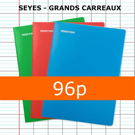 Lot De Cahiers Polypro Graphmate X P Grands Carreaux S Y S