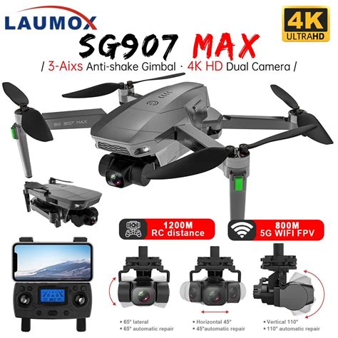 Laumox SG907 MAX 4K C Mera GPS Drone Quadcopter RC Profissional 5G WiFi