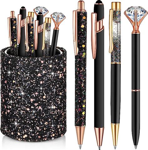 Amazon Sabary Pcs Ballpoint Pens With Pen Holder For Desk Metal