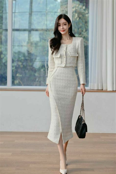 Pin By Soo P ｡ ‿ ｡ On Stylish Clothes ♡ Classy Work Outfits Classy Dress Korean Fashion Dress